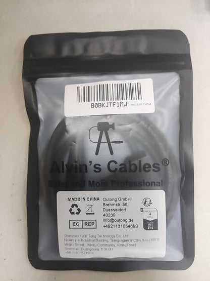 Alvin's Cables M12 X Coded 8 Pin Male to RJ45 Shielded Ethernet Cable M12 8