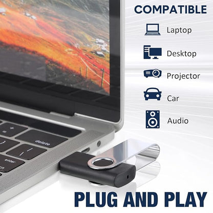 Aoriher 50 Pack USB 2.0 Flash Drives Bulk, Portable USB Thumb Drives