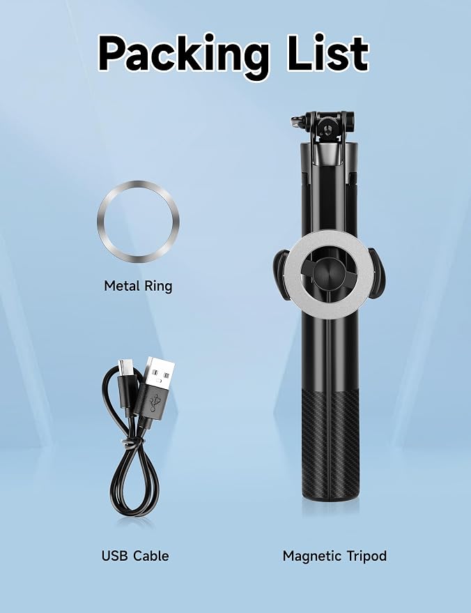 Magnetic Phone Tripod, Portable Cellphone Stand
