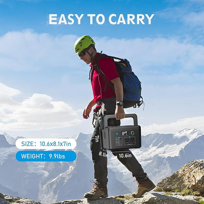 Portable Power Station 600W, Powkey 296Wh Battery Backup