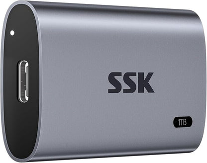 SSK 1TB SSD External Hard Drive, Portable SSD Up to 550MB/s Fast Solid State