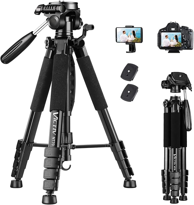 VICTIV 74” Camera Tripod, Tripod