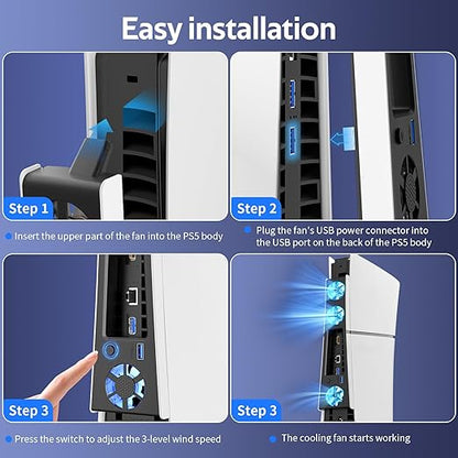 Cooling Fan for PS5 Slim, Compatible
