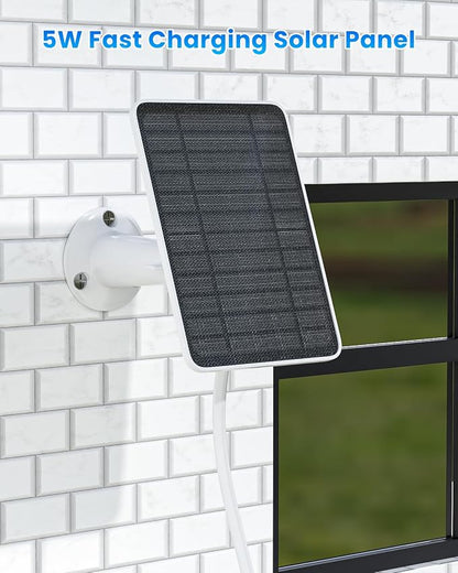 5W Solar Panel for Ring Camera, Solar Panel Charger Compatible