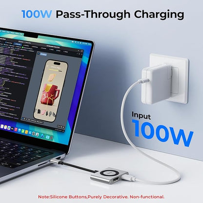 RayCue 2-in-1 USB C Hub, USB C to HDMI Adapter
