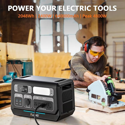 ALLWEI LiFePO4 Solar Generator 2400W