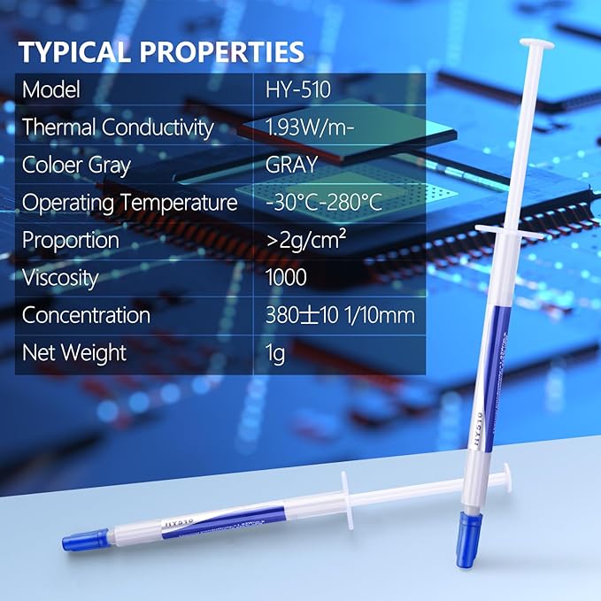 HY510-20PCS CPU Thermal heatsink Paste Silicone Grease Compound Carbon Based