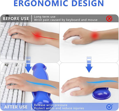 Gel Keyboard and Mouse Wrist Rest, Cute Wrist Support and Arm Support Keyboard