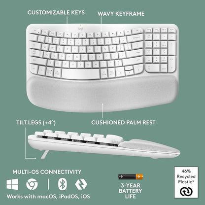 Logitech Wave Keys Wireless Ergonomic Keyboard