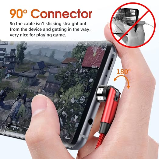 Magnetic Charging Cable, 540 Rotating Phone Charger 3 in 1 USB Cable Nylon