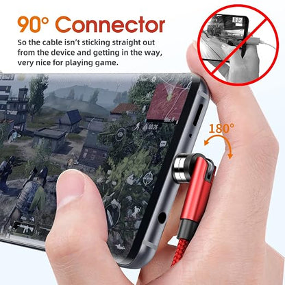 Magnetic Charging Cable, 540 Rotating Phone Charger 3 in 1 USB Cable Nylon