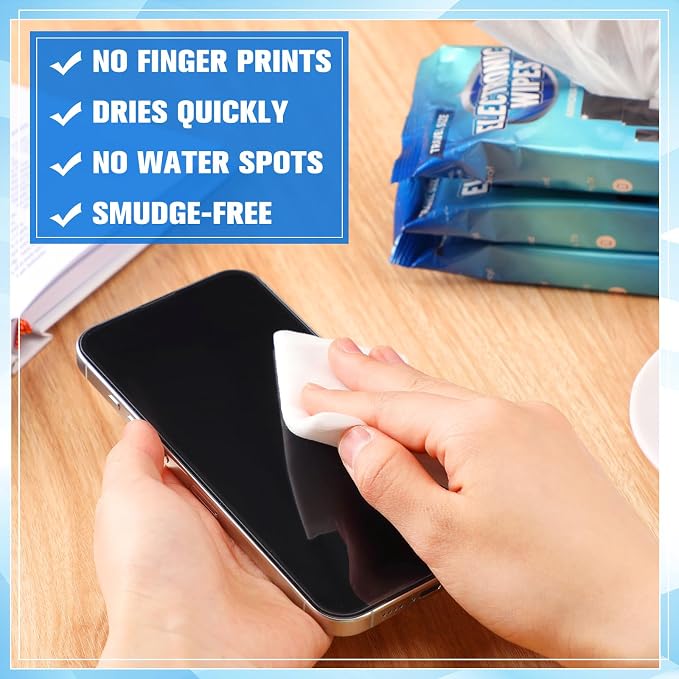 240 Count Electronic Cleaning Wipes 12 Pack Pre Moistened Screen Wipes