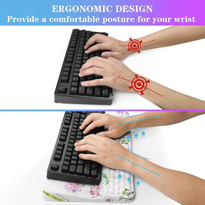Computer Keyboard Stand with Wrist Rest, Ergonomic Tilted Keyboard Holder