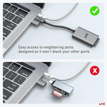 uni USB C SD Card Reader, Sturdy Micro SD Card Adapter, High-Speed USB Type C