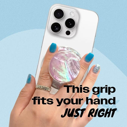 OnTheGrip Cute Natural Seashell Design Round Shape Collapsible Mobile Phone