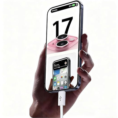 Short iPhone 17/16/16e/15 USB C to USB C Woven Cable