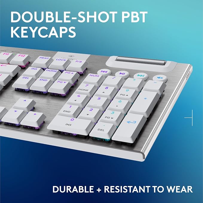 Logitech G915 X Lightspeed Wireless Mechanical Gaming Keyboard, Double-Shot PBT