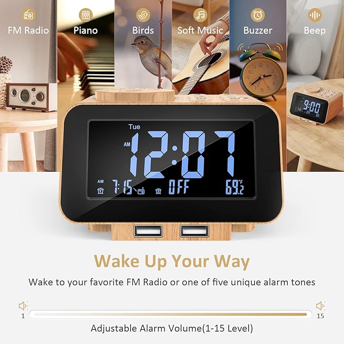 USCCE Digital Alarm Clock Radio