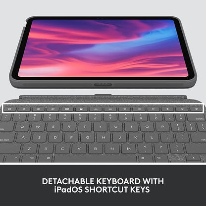 Logitech Combo Touch iPad 10th Gen Case, Detachable Keyboard, Large Precision