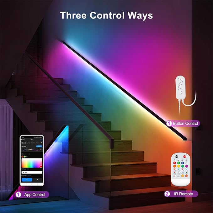 16.4ft Bluetooth RGB+IC COB Led Strip Light