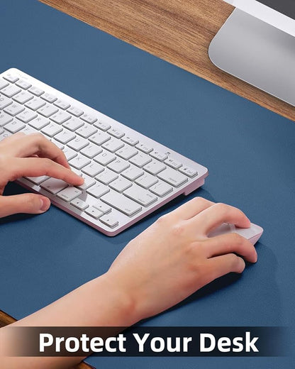 Leather Desk Pad Protector, Large Desk Mat, Mouse Pad, Non-Slip PU Leather Desk