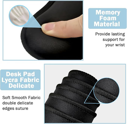 4-in-1 Large Gaming Mouse Pad, Keyboard Wrist Rest Pad & Wrist Support Mousepad