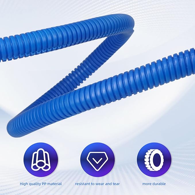 Split Wire Loom Tubing, 25ft Cord Protectors from Pets No Chew, Flexible Wire