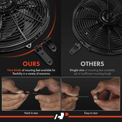A-Premium 12'' 12 inch Slim Fan Pull Universal Electric Radiator Cooling Fan