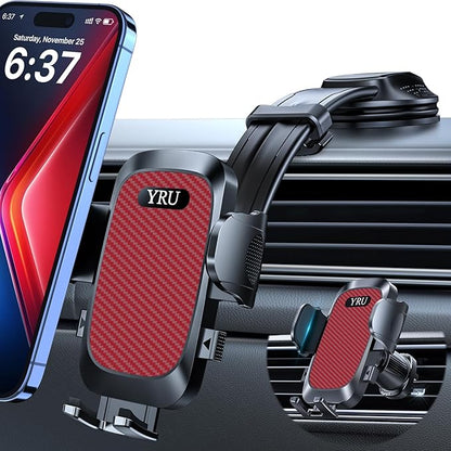 YRU Cell Phone Automobile Cradles Dashboard Windshield Pickup Truck Phone Mount