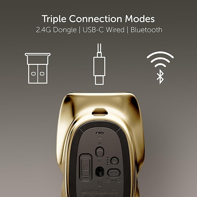 LUNAR ARTEFACTS Ambidextrous Rechargeable Bluetooth Wireless Computer Mouse