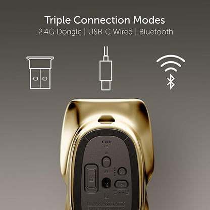 LUNAR ARTEFACTS Ambidextrous Rechargeable Bluetooth Wireless Computer Mouse