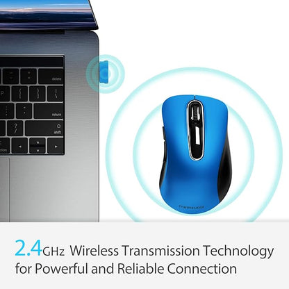 memzuoix 2.4G Portable Wireless Mouse, 1400 DPI Mobile Optical Cordless Mice