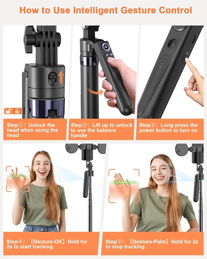 71” Auto Face Tracking Tripod for iPhone