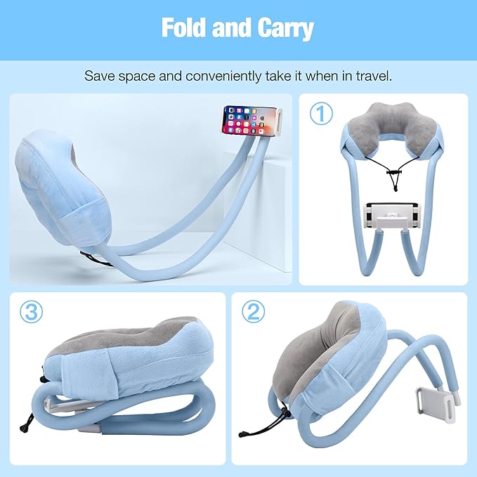 Moko Neck Phone Holder, Lazy Gooseneck Phone Pillow Holder Bracket,