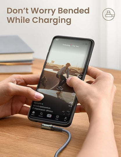 AINOPE USB Type C Cable 3.1A Type C Charger Fast Charging Right Angle, Durable