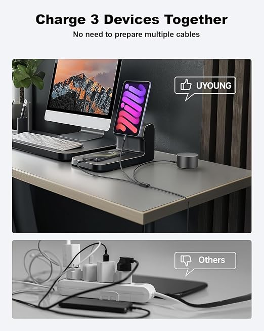 Multi Charging Cable 2Pack 6FT, 3 in 1 Charger Cable Braided Universal Phone