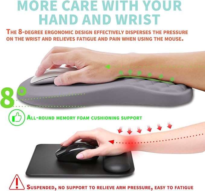 Ergonomic Mouse Pad Wrist Support