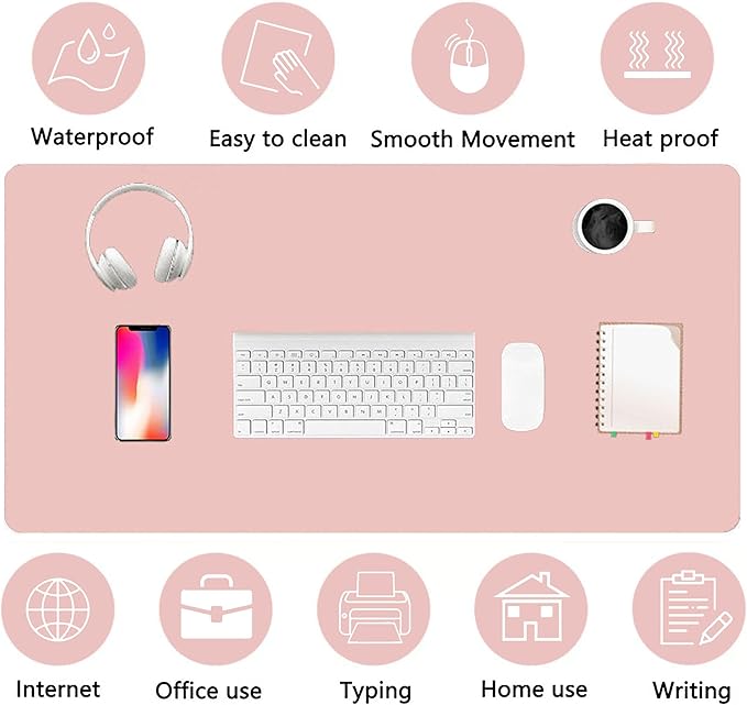 PU Leather Desk Pad Protector Gaming Mouse Pad Non Slip Desk Mat