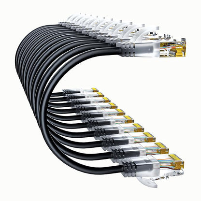 Cat6a Patch Cables 3ft Slim, Cat6 Ethernet Patch Cable Pure Copper, Flexible