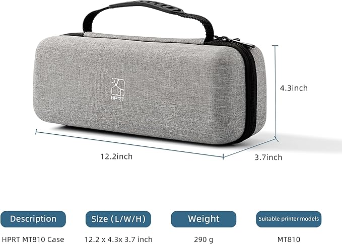 HPRT Portable Carry Case Compatible Pooolitech MT810 Portable Printers