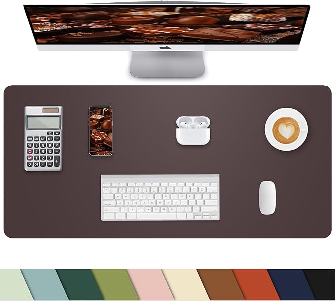 Non-Slip Desk mat, PULeather Desk Pad Protector, Office Desk Mat, Large Mouse