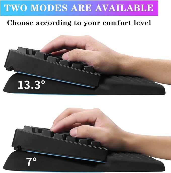 Computer Keyboard Stand with Wrist Rest, Ergonomic Tilted Keyboard Holder