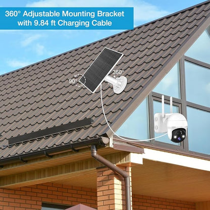 Solar Panel for Security Camera, 5W USB Solar Panel for Cameras DC 5V, Camera