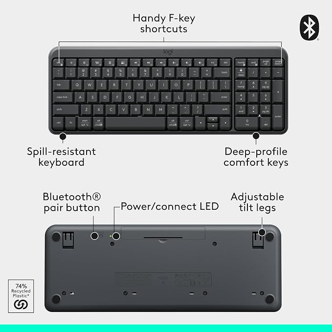 Logitech MK250 Bluetooth Wireless Mouse and Keyboard Combo: Fast & Easy