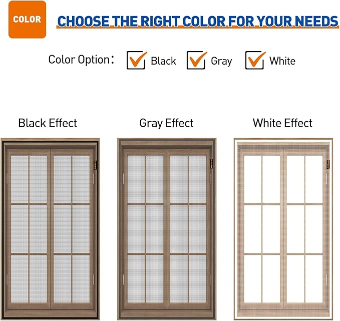 MAGZO Customized Window Screen, Screen Mesh Attachable and Detachable