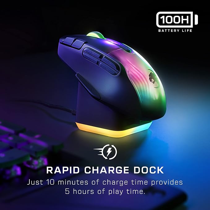 Turtle Beach Kone XP Air Wireless Customizable Ergonomic RGB Gaming Mouse