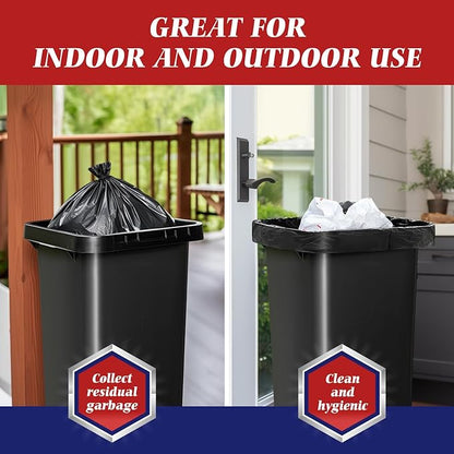 Teivio Trash Bags, 55-60 Gallon,