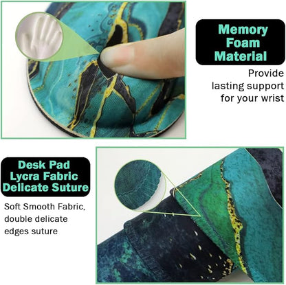 Keyboard Mouse Pad Set, Extended Mouse Pad+Keyboard Wrist Rest Support