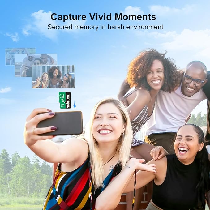 TOPESEL Micro SD Card high Speed 90mb per Second TF Card 4K Recording Memory