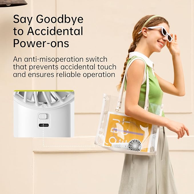 JISULIFE Handheld Portable Fan